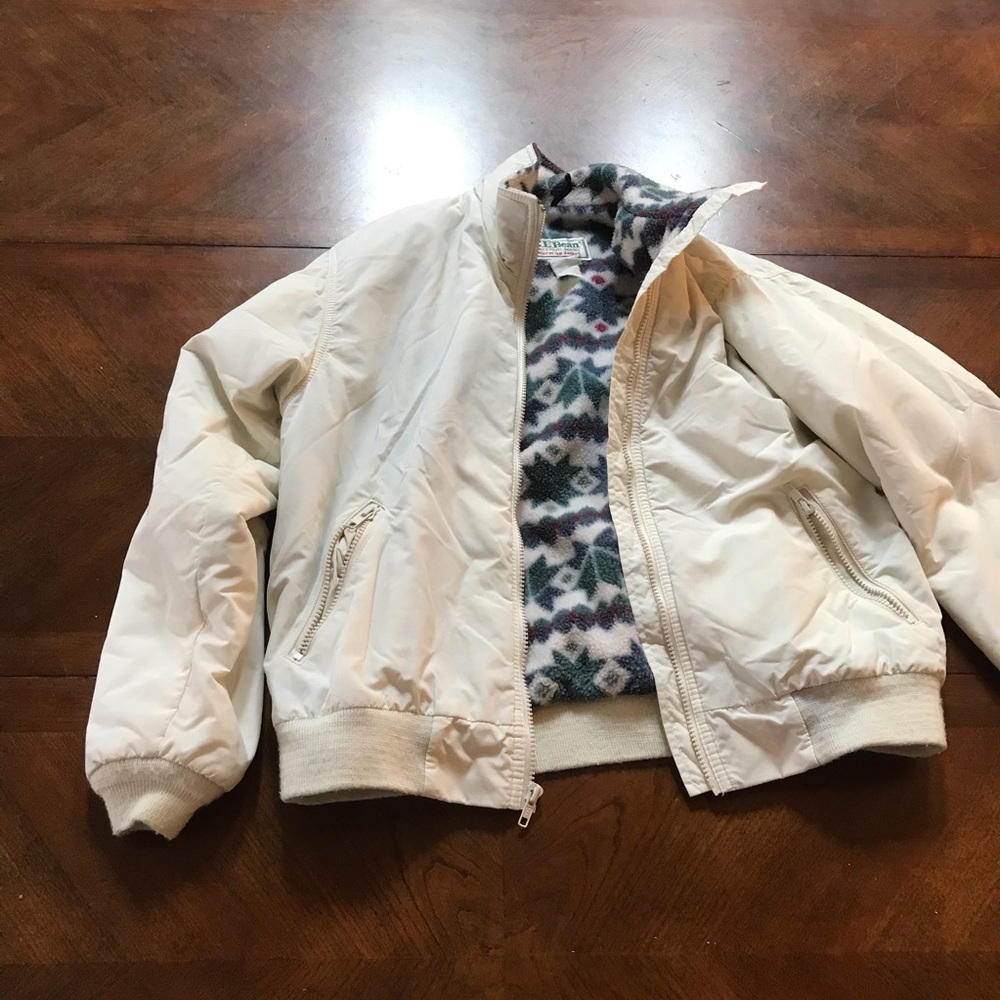 LLBean white puffy coat